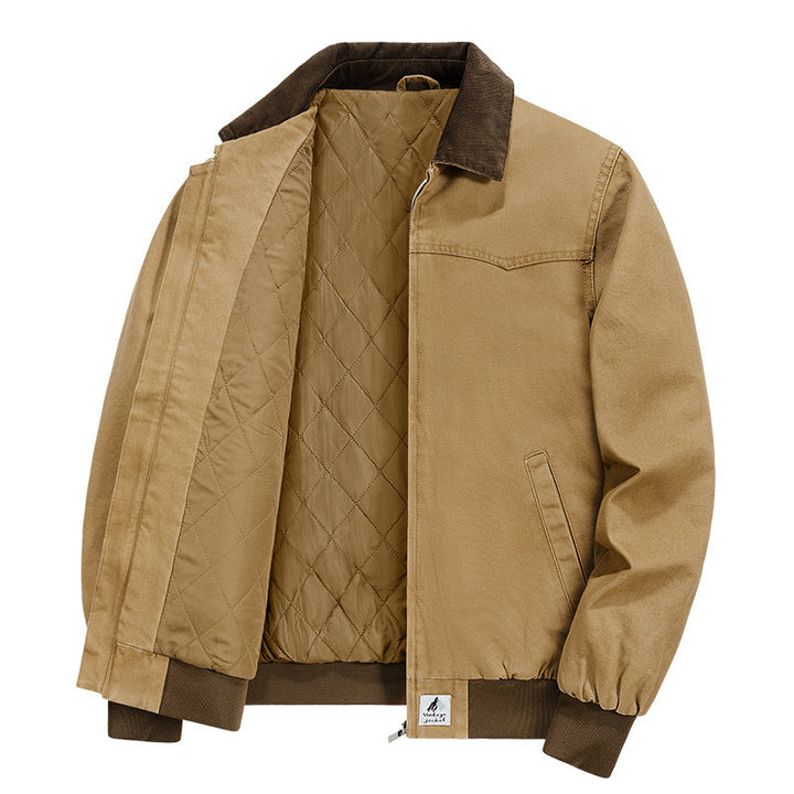 Herren Modische Übergangsjacke mit samtigem Kragen Echo Archiv