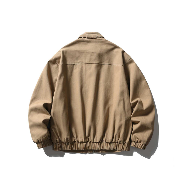 Herren Kurz geschnittene funktionale Canvas-Blousonjacke mit hohem Stehkragen Echoarchiv