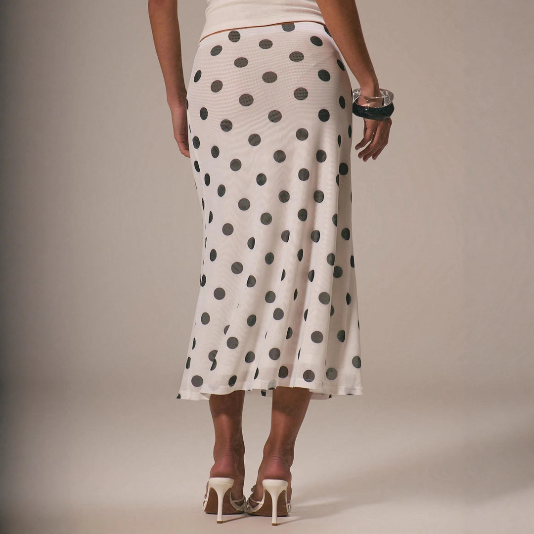 Damen Eleganter Maxirock mit Punkten Echo Archiv