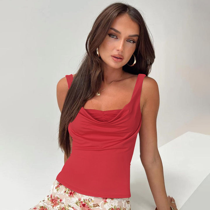 Damen Figurbetontes Tank-Top mit geschmackvollem Drapierungselement Echo Archiv