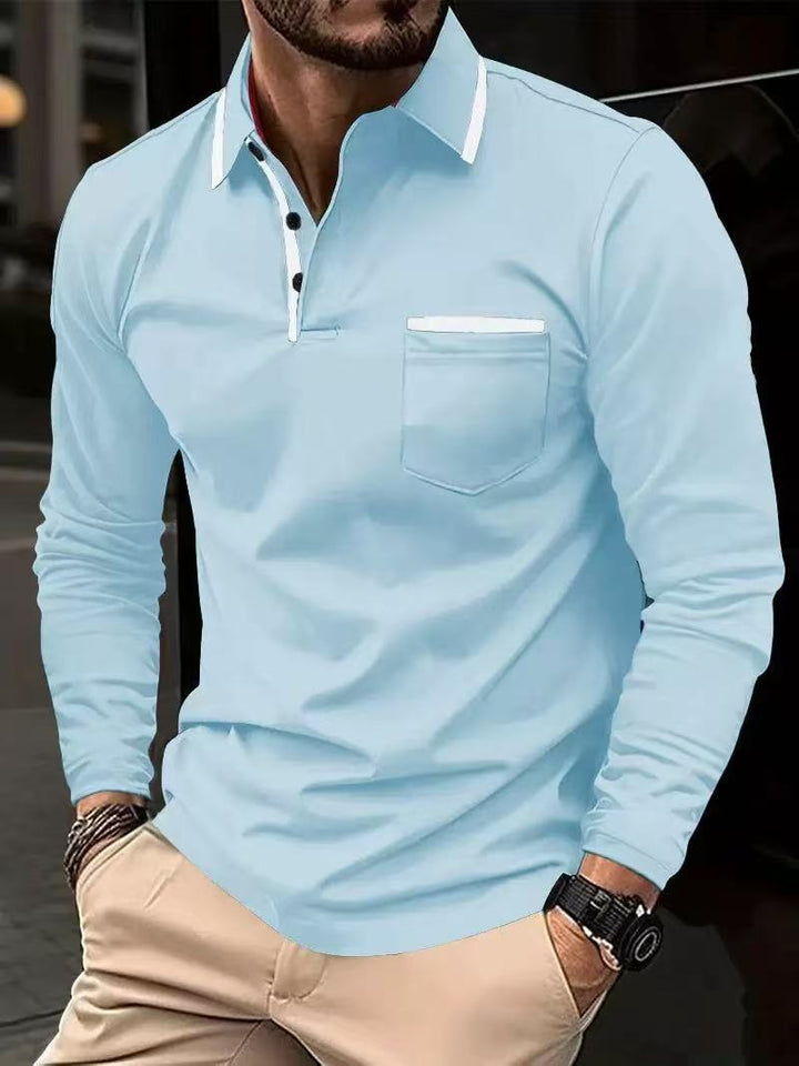 Herren Poloshirt mit modernem Kragen und Brusttasche Echoarchiv