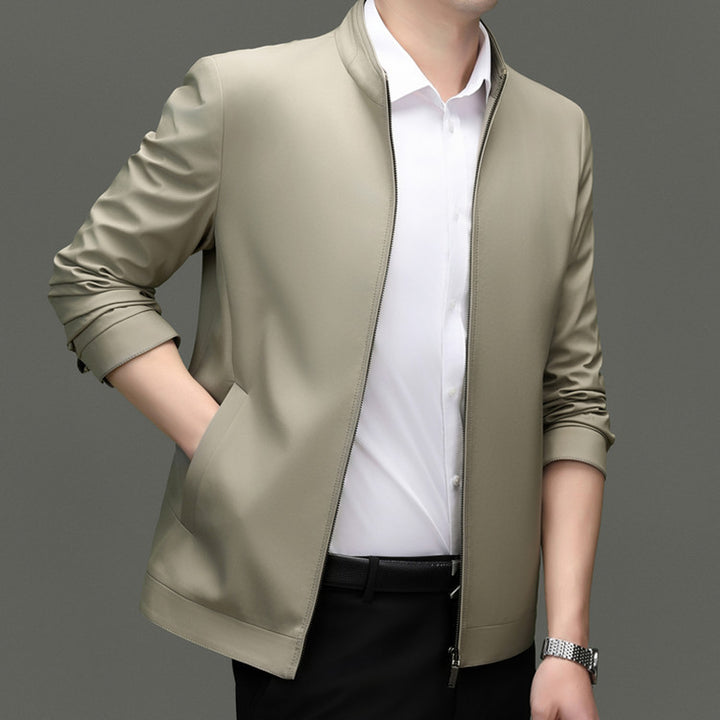 Herren elegante Übergangsjacke mit modernem Stehkragen Echoarchiv