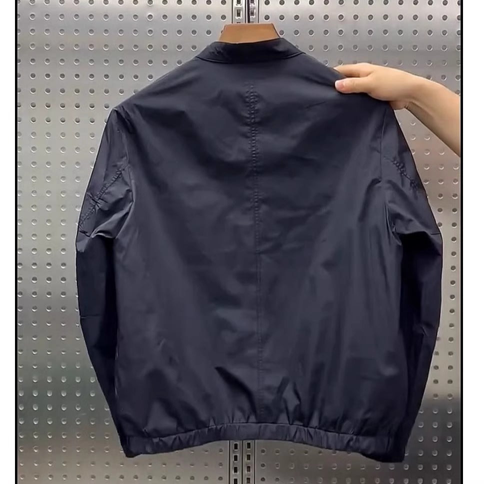 Herren Modische Utility-Jacke mit hochschließendem Kragen Echoarchiv