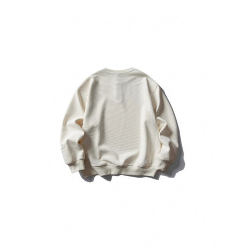 Unisex Waffelstrick-Henley-Sweatshirt im Oversize‑Cut mit Knopfleiste Echo Archiv