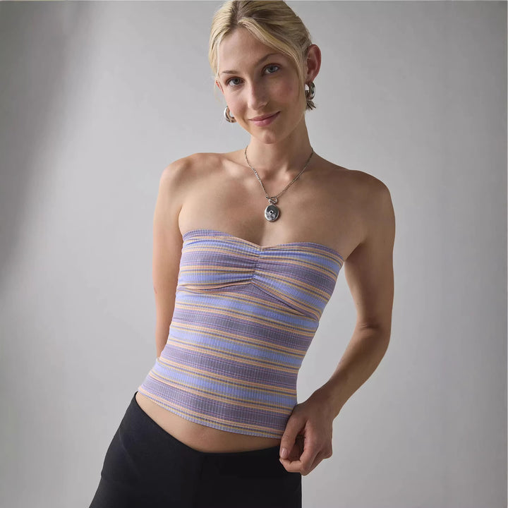 Damen Bandeau-Top mit raffinierten Streifen Echo Archiv