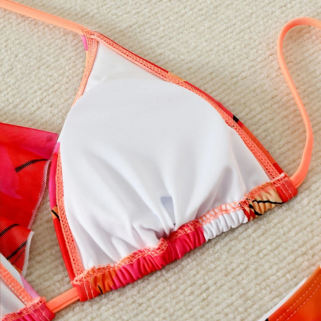 Damen Bikiniset mit floralem Kaftan Echo Archiv