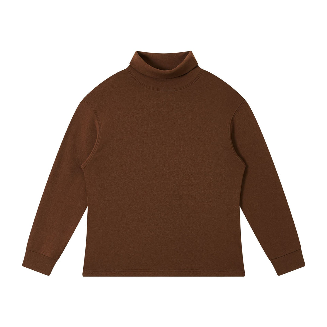 Damen Feinstrukturierter Rollkragen‑Sweater aus Baumwollmix mit Raglanärmeln Echoarchiv