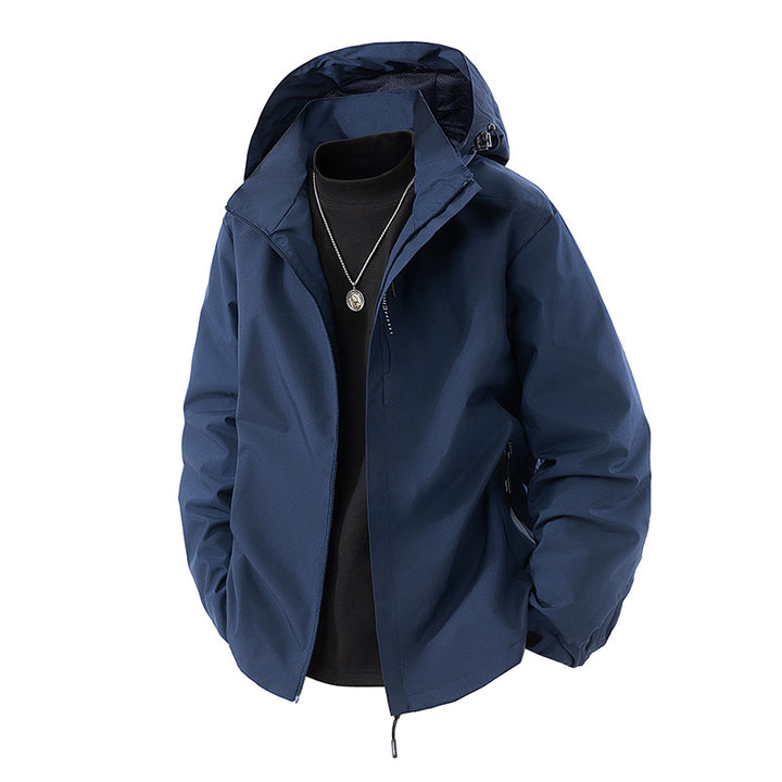 Herren nan leichte wetterfeste Softshelljacke mit verstellbarer Kapuze, winddichter Außenlage und atmungsaktivem Meshfutter Echo Archiv