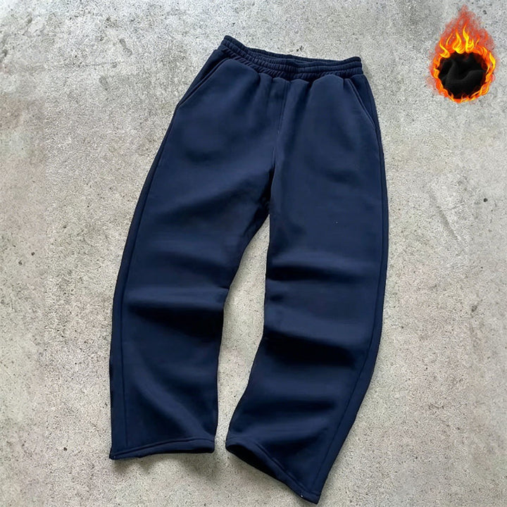 Unisex Thermo-Fleece-Jogginghose mit wärmender Innenbeschichtung, elastischem Komfortbund und geradem Bein Echo Archiv