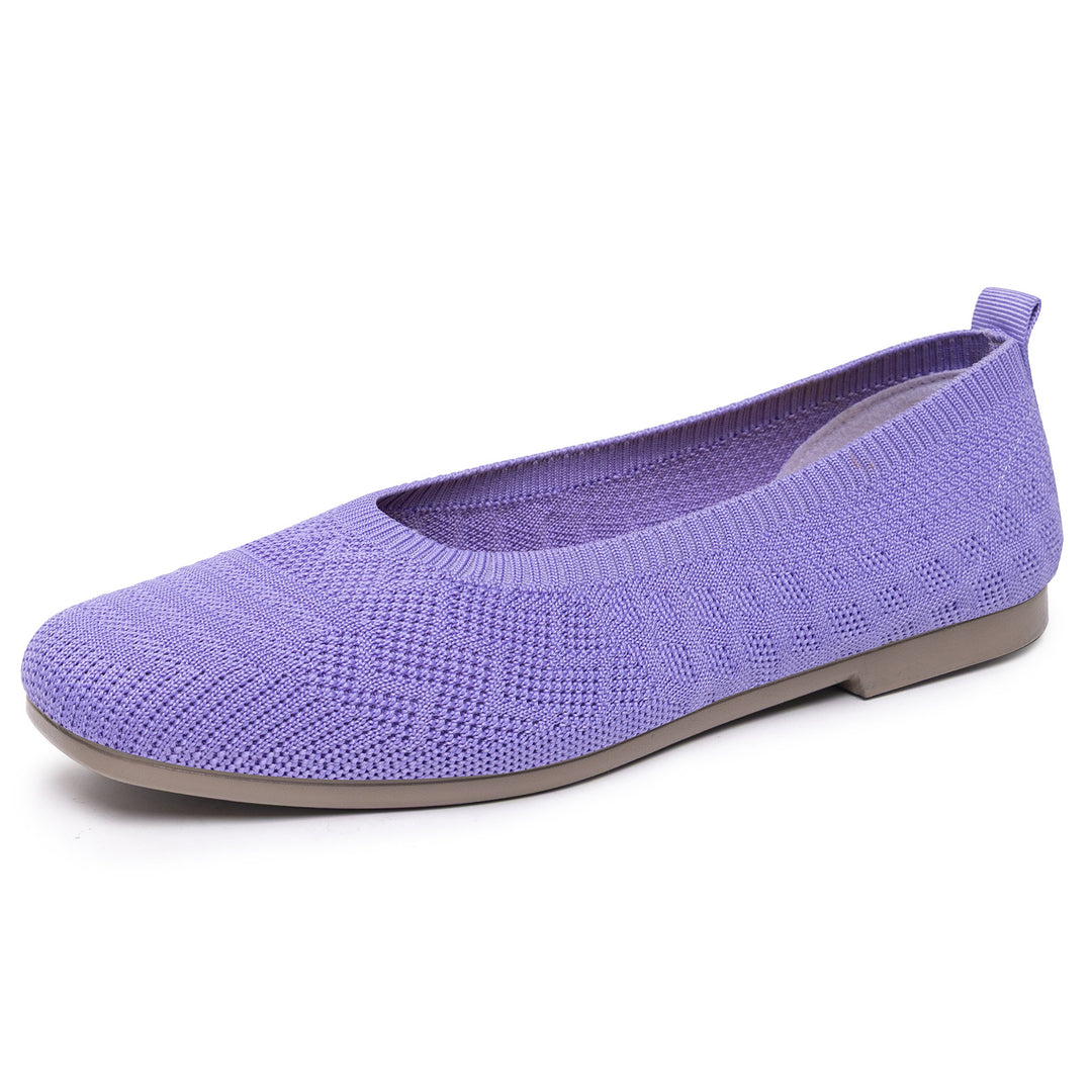 Damen nan gestrickte Ballerina-Slip-On Komfortballerina mit nahtlosem Sockeneinstieg und flexibler Leichtsohle Echo Archiv