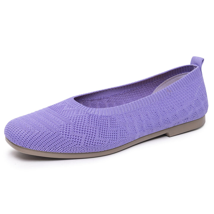 Damen nan gestrickte Ballerina-Slip-On Komfortballerina mit nahtlosem Sockeneinstieg und flexibler Leichtsohle Echo Archiv
