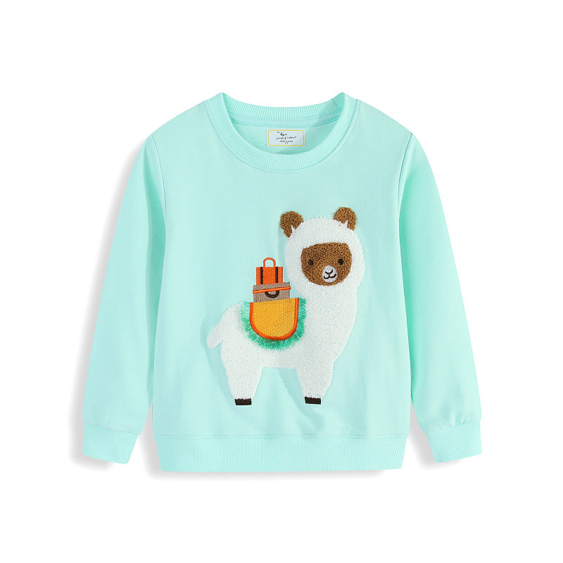 Mädchen Sweatshirt mit verspieltem Lama-Motiv Echo Archiv