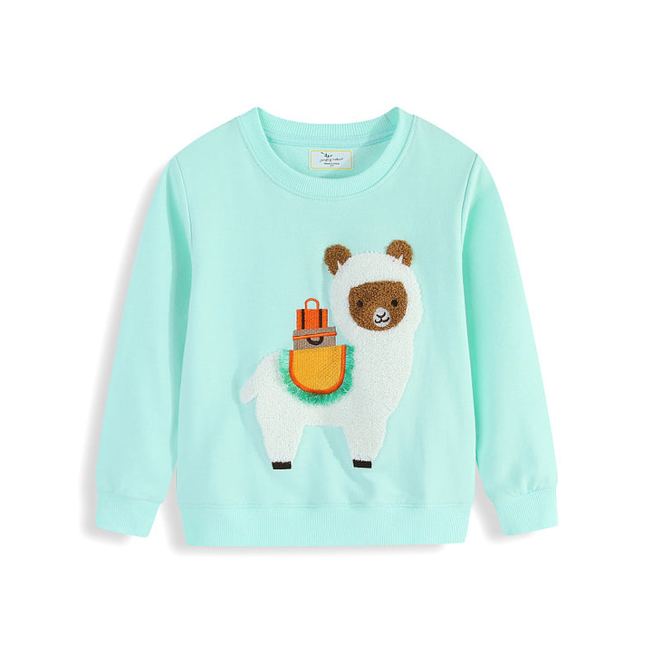 Mädchen Sweatshirt mit verspieltem Lama-Motiv Echo Archiv