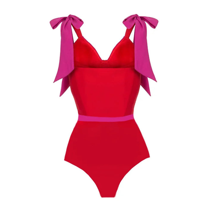Damen hochtailliertes Bikiniset mit Wickelrock Echo Archiv