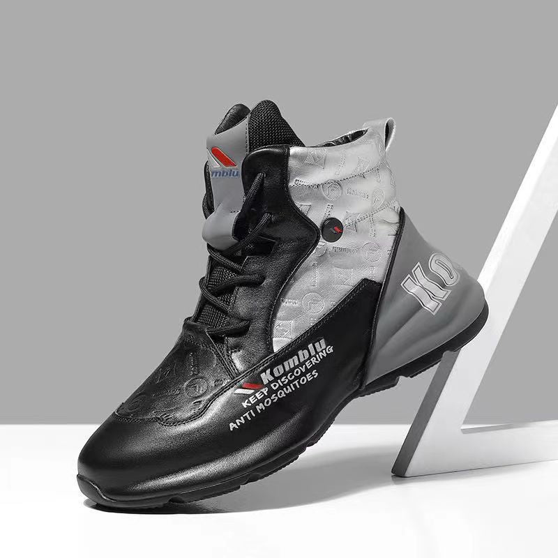 Herren High-Top Performance Sneaker aus atmungsaktivem Kunstleder mit stoßdämpfender Laufsohle – Tavélo
