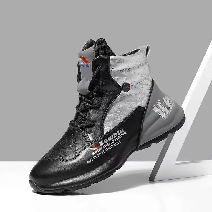Herren High-Top Performance Sneaker aus atmungsaktivem Kunstleder mit stoßdämpfender Laufsohle – Tavélo