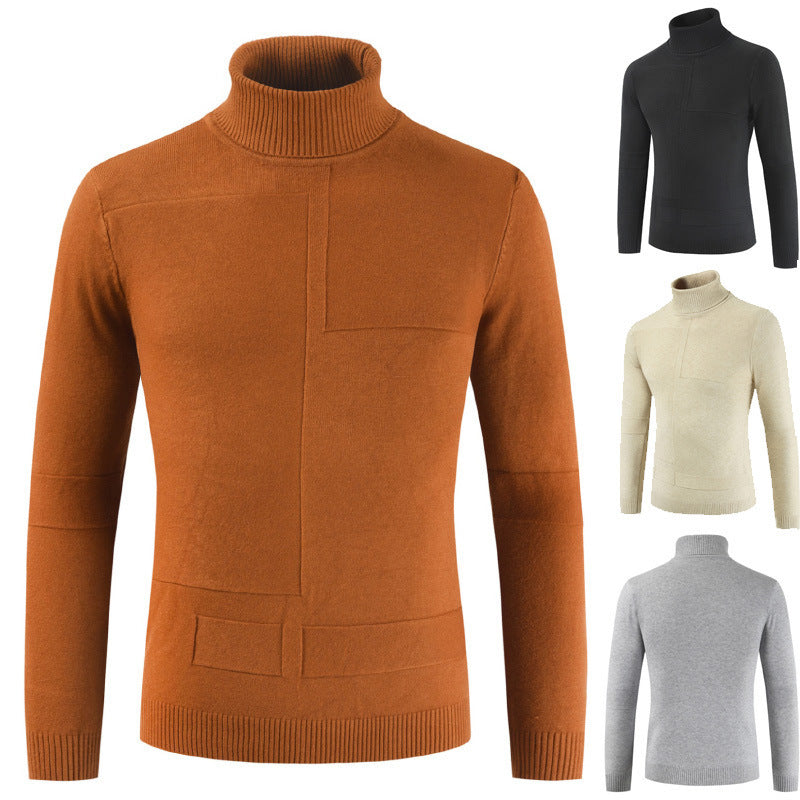 Herren Rollkragenpullover aus weichem Strickmaterial mit modernem Design Echoarchiv