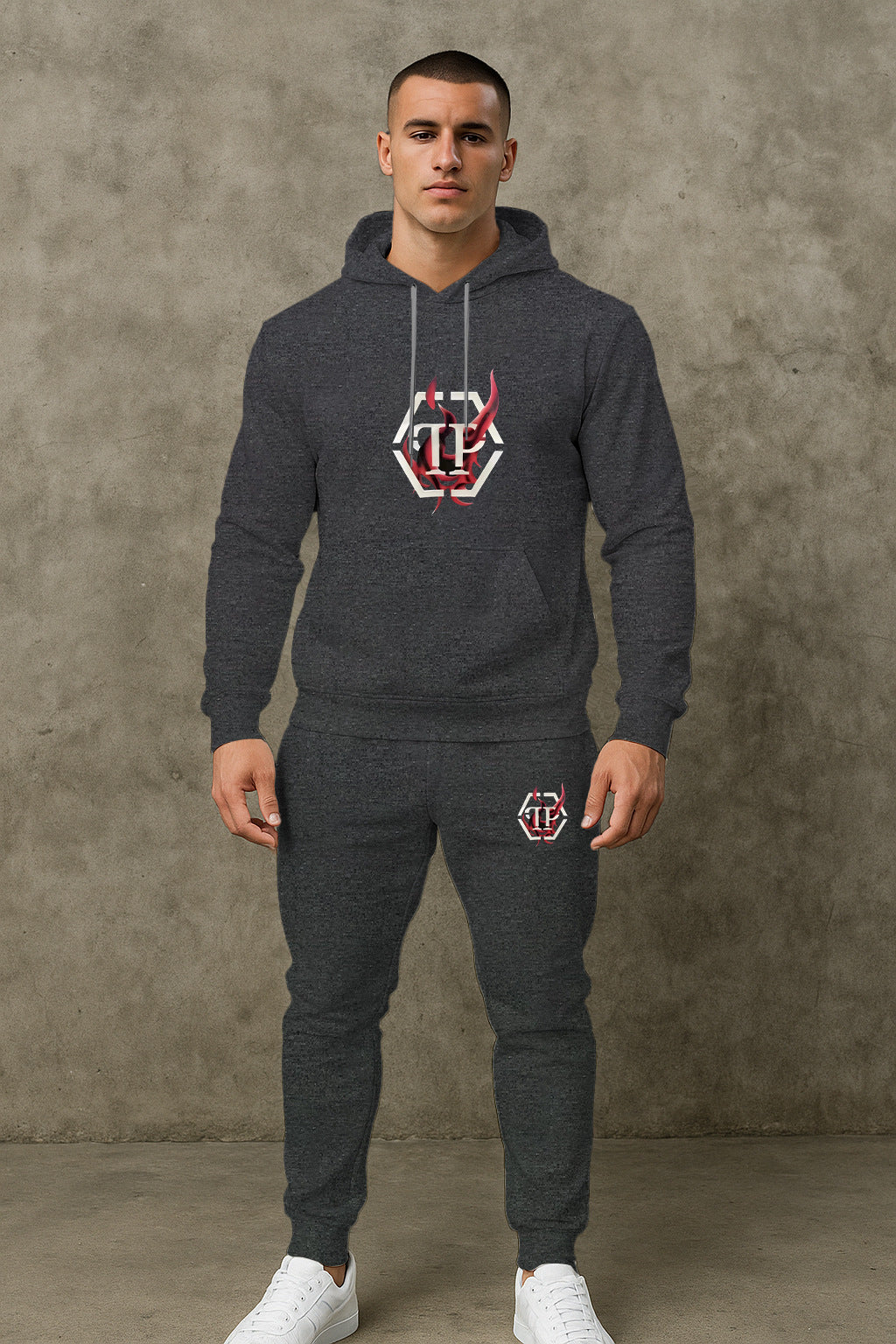 Herren Sportives Hoodie- und Jogginghose-Set Echoarchiv