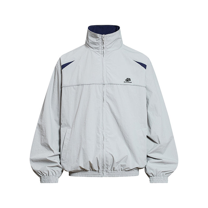 Herren Leichte Windbreakerjacke mit Stehkragen, elastischem Saum und Relaxed-Fit Echoarchiv