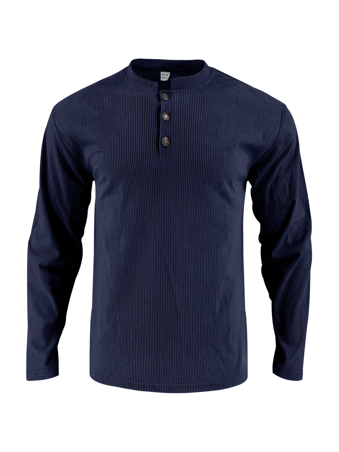 Herren Langarmshirt mit komfortabler Knopfleiste und strukturiertem Design Echoarchiv