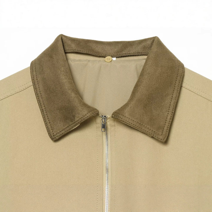 Damen Kurzblouson im Boxy‑Look mit Velourskragen und elastischem Saum Echo Archiv