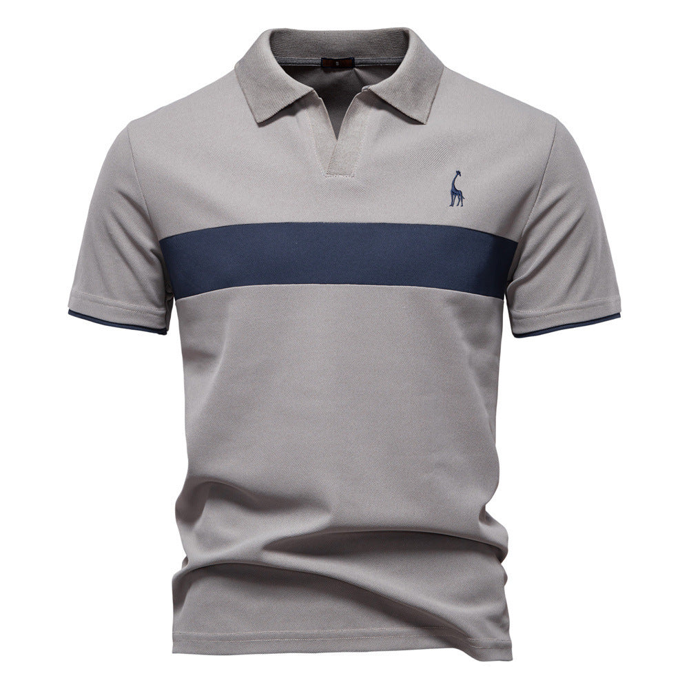 Herren Poloshirt mit sportlichem Farbblock-Design und atmungsaktiven Eigenschaften Echoarchiv