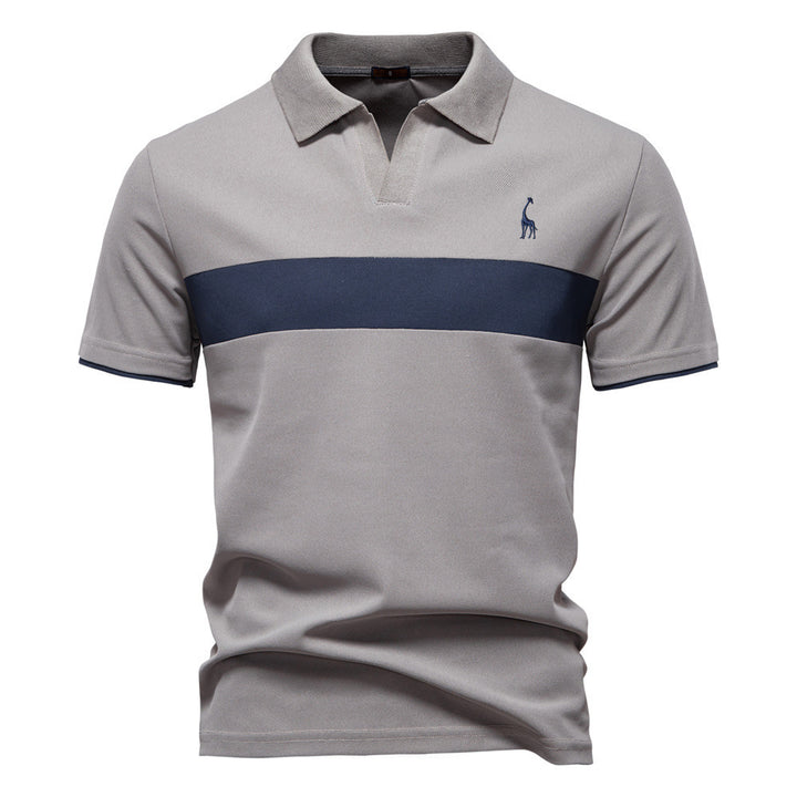 Herren Poloshirt mit sportlichem Farbblock-Design und atmungsaktiven Eigenschaften Echoarchiv