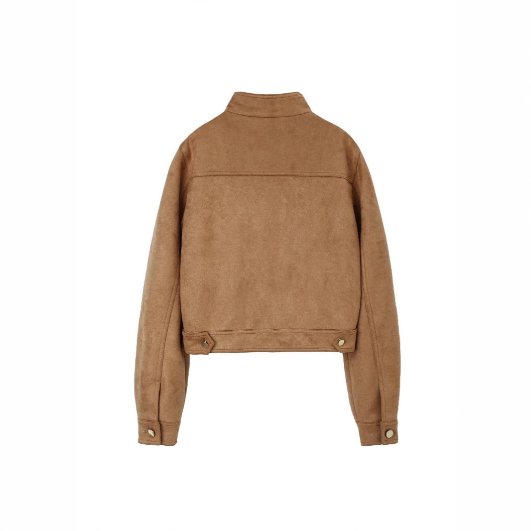 Damen Cropped Suede Jacke Echo Archiv