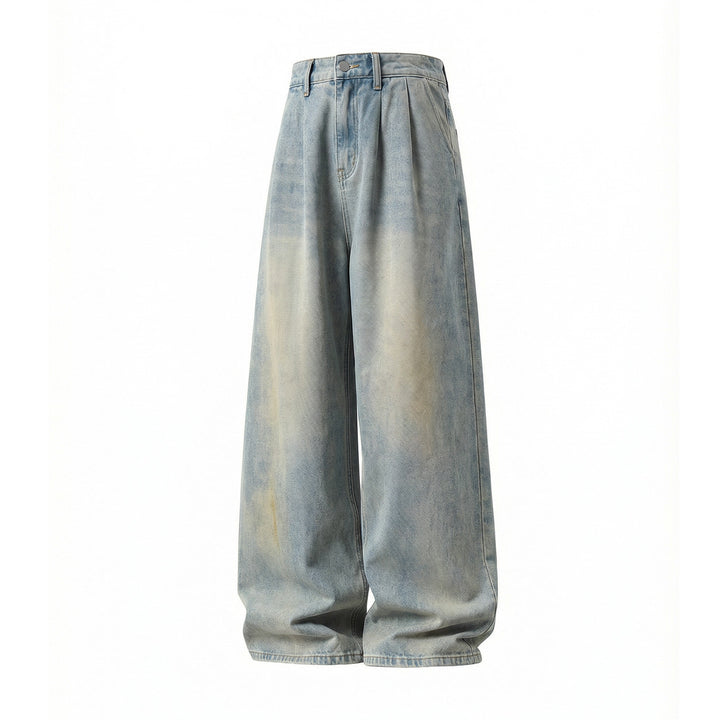 Damen Extraweite High‑Waist Denim‑Palazzohose mit soften Bundfalten Echo Archiv