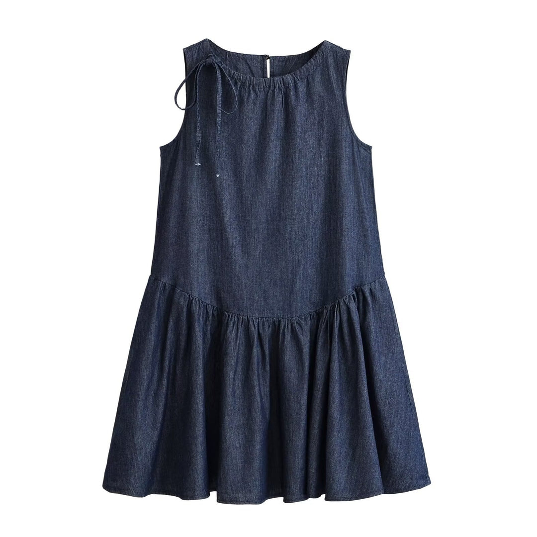 Damen Sommerkleid mit voluminösem Rocksaum und raffiniertem Schnürdetail Echo Archiv