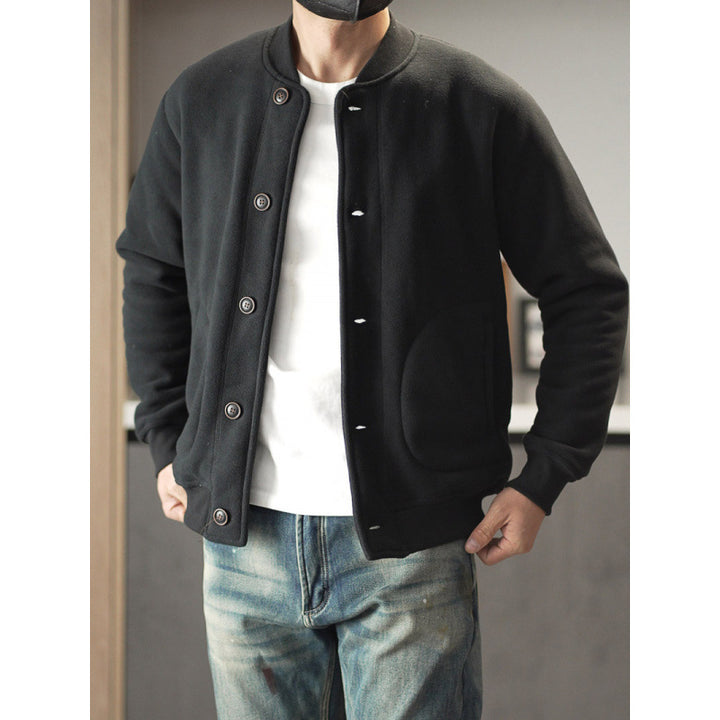 Herren Bequeme Fleecejacke mit Knöpfen Echo Archiv