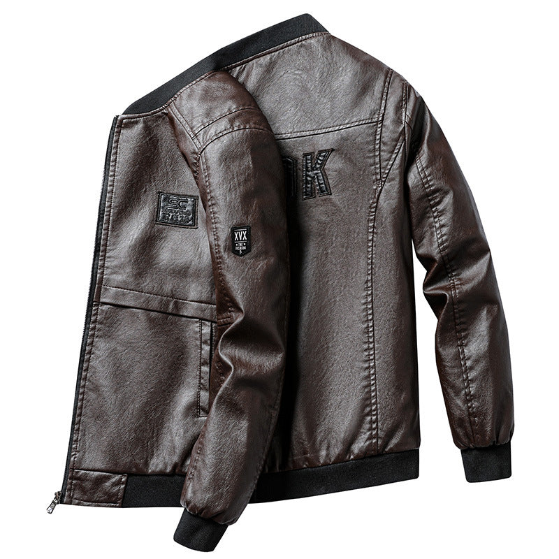 Herren Modische Kunstleder-Bomberjacke Echo Archiv 1787738231