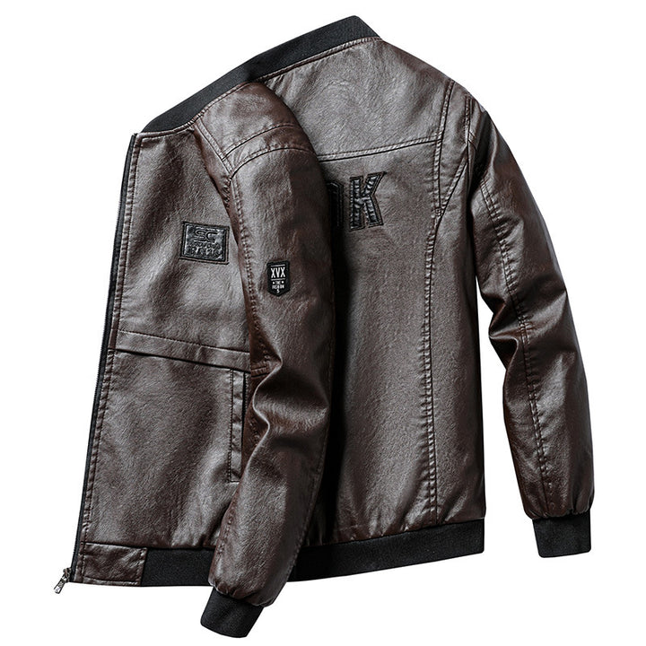 Herren Modische Kunstleder-Bomberjacke Echo Archiv 1787738231