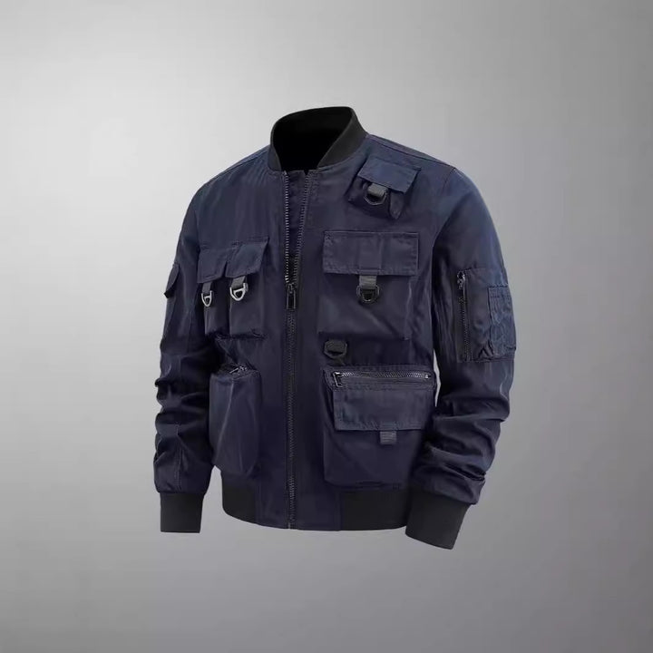 Herren taktische Multifunktionale Bomberjacke mit mehreren Taschen – Brevano