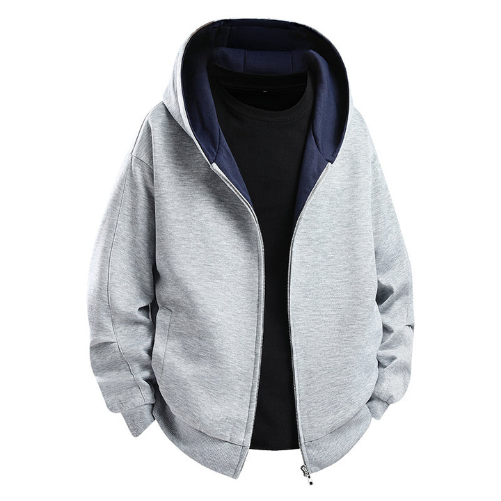 Herren Modische Kapuzenjacke mit hohem Kragen Echoarchiv