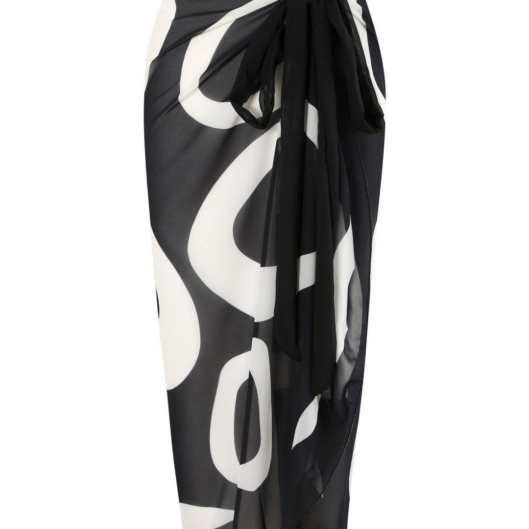 Damen Bikiniset mit asymmetrischem Oberteil und eleganter Wickel-Rock Echo Archiv