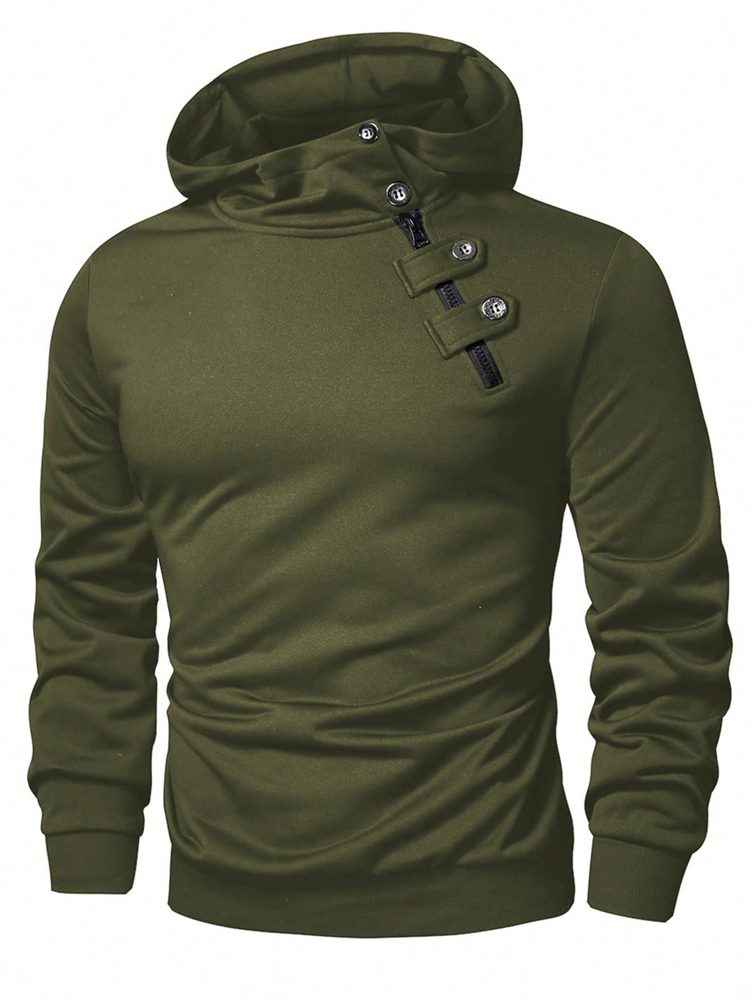 Herren Hoodie mit innovativem Kragen und praktischer Taschenlösung Echoarchiv