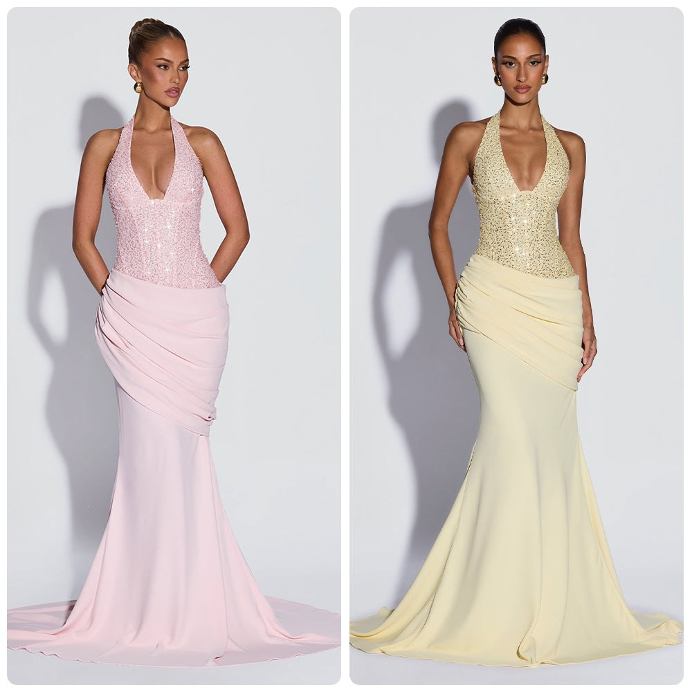 Damen Glänzendes Abendkleid mit figurbetontem Schnitt und schimmernden Pailletten Echo Archiv