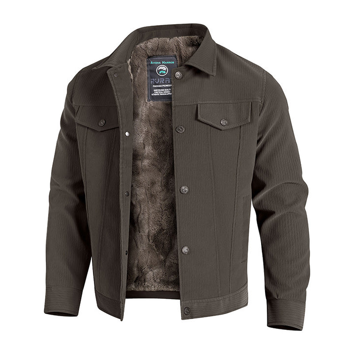 Herren Modische Fleecejacke mit hohem Kragen und elegantem Design Echo Archiv