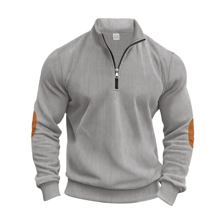 Herren Sportlicher Pullover mit Stehkragen und Reißverschluss Echoarchiv