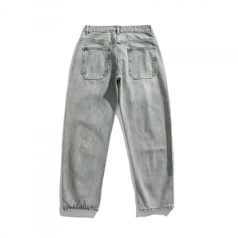 Herren Lässige Straight‑Leg Jeans mit Used‑Waschung und Destroyed-Details Echo Archiv
