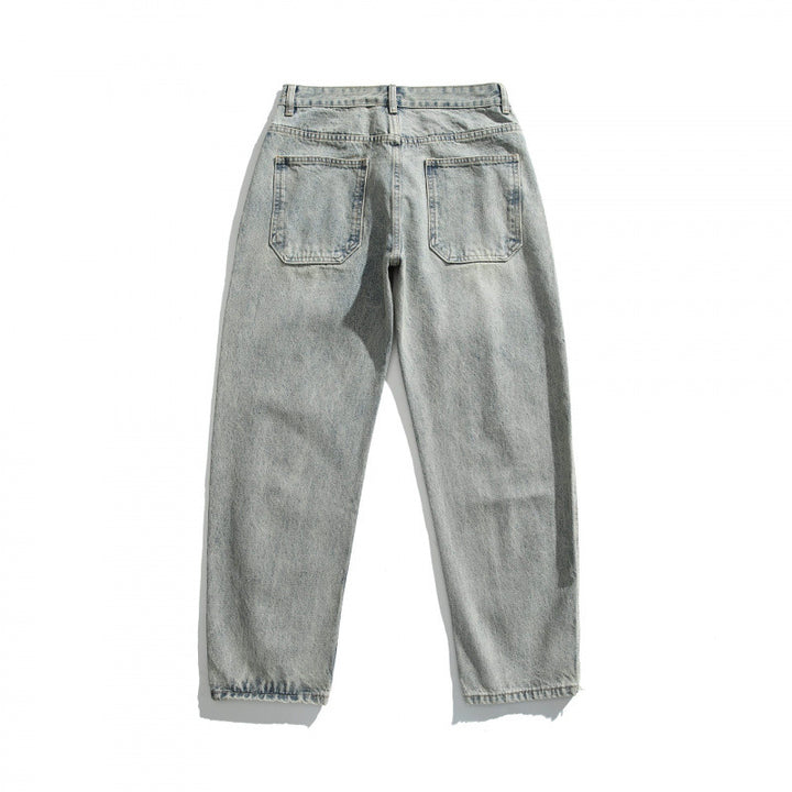 Herren Lässige Straight‑Leg Jeans mit Used‑Waschung und Destroyed-Details Echo Archiv