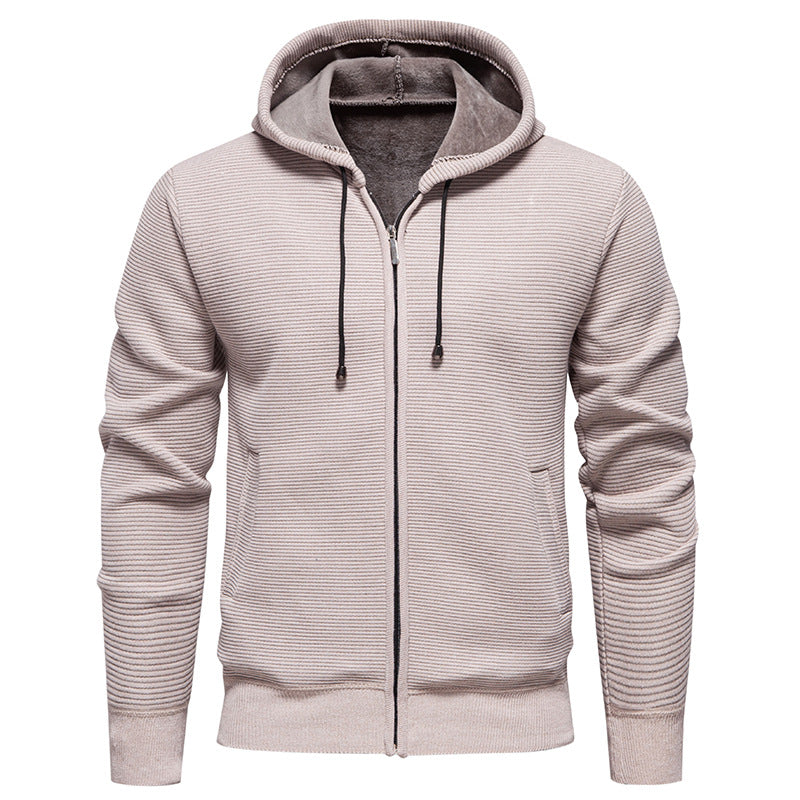 Herren sportliche Fleecejacke mit hohem Kragen und Reißverschluss Echoarchiv