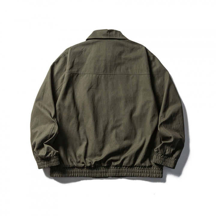 Herren Boxy-Canvas-Blouson mit durchgehendem Reißverschluss und elastischen Bündchen Echo Archiv