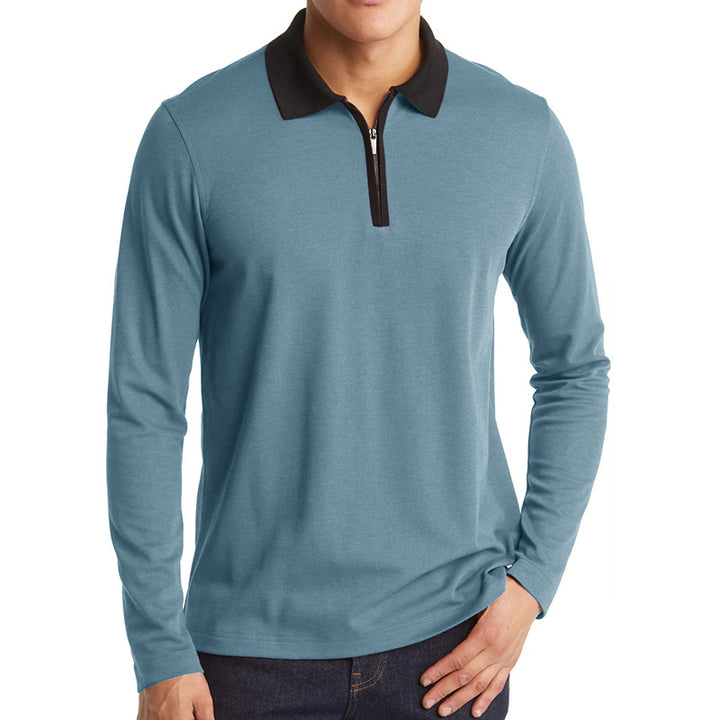 Herren sportliches Langarmshirt mit Reißverschluss Echoarchiv