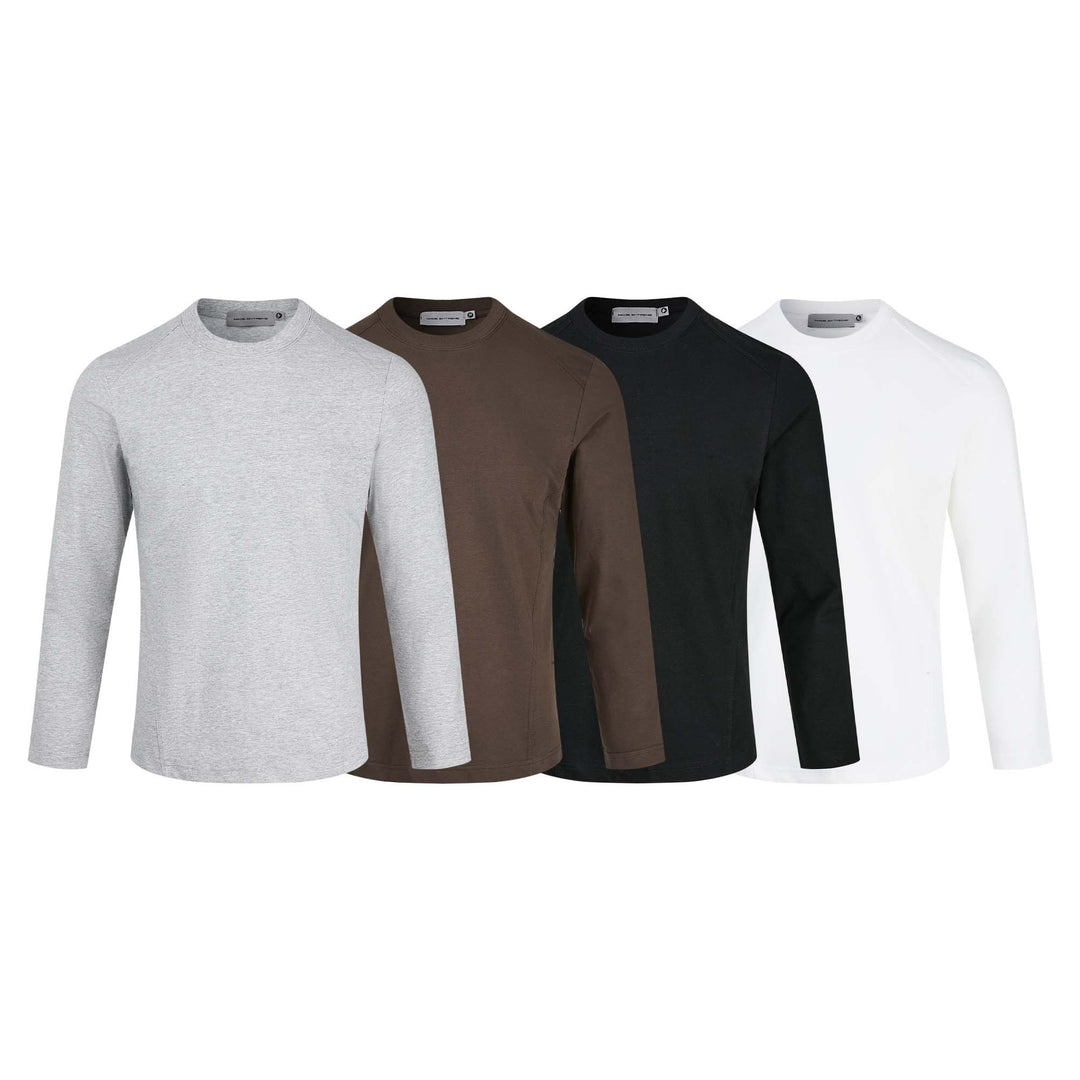 Unisex Atmungsaktives Langarm-Funktionsshirt aus Mikrofaser mit Raglanärmeln Echoarchiv