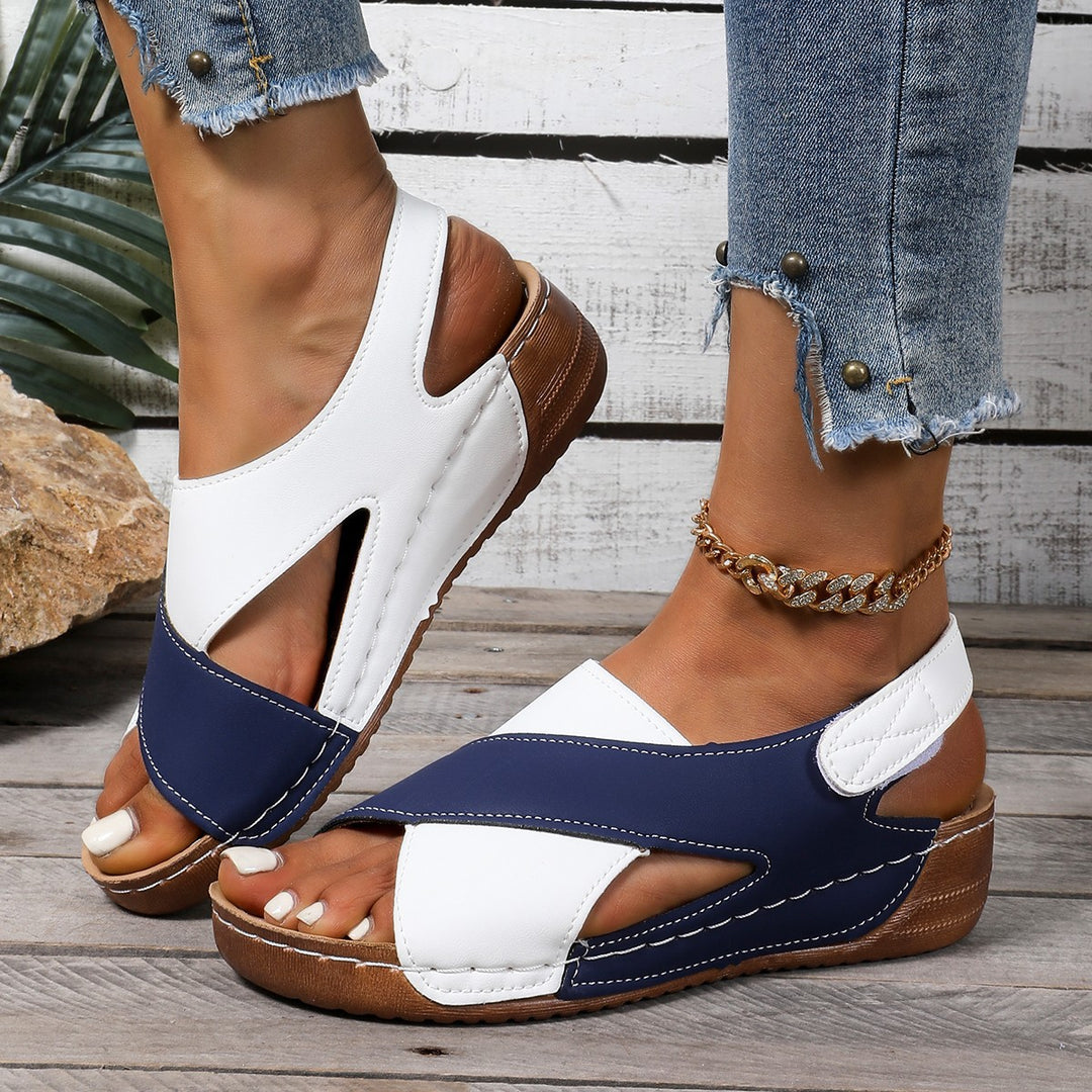Damen Bequeme orthopädische Sandalen mit verstellbarem Fersenriemen – Sorelia
