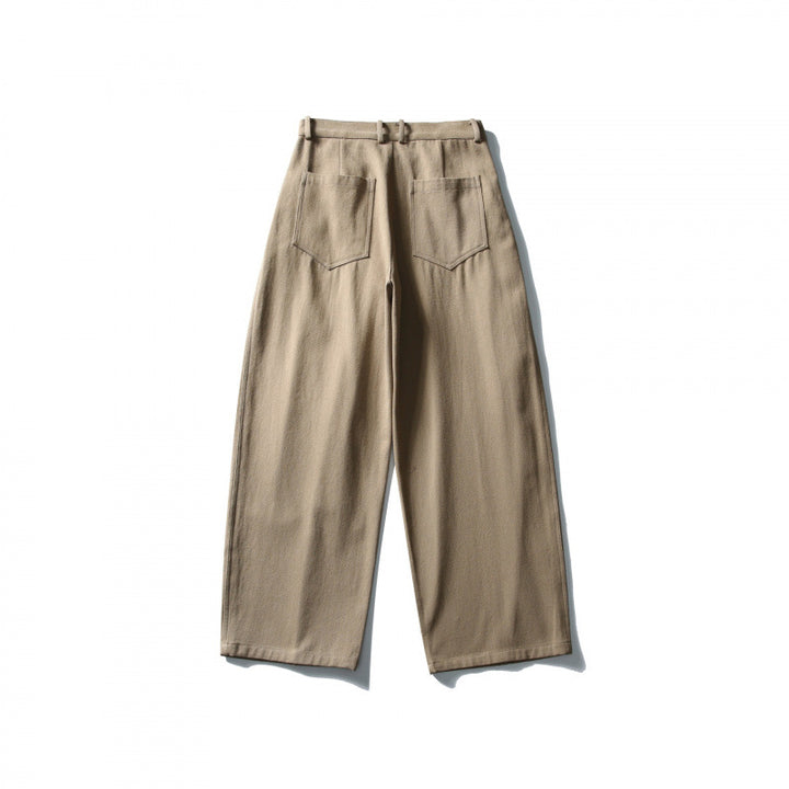 Damen Weite hochtaillierte Culotte-Hose mit Bundfalten und Eingrifftaschen Echo Archiv