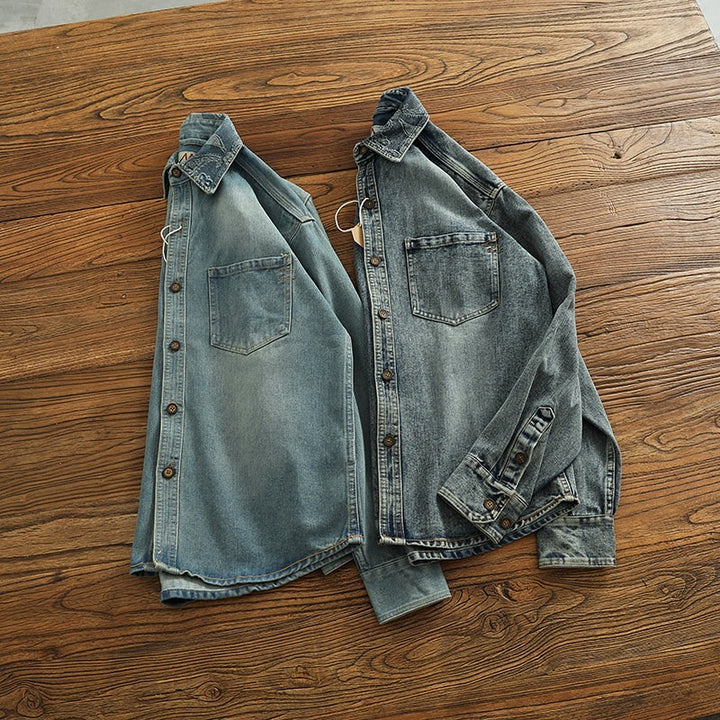 Herren Denim Hemdjacke mit Brusttaschen Echo Archiv