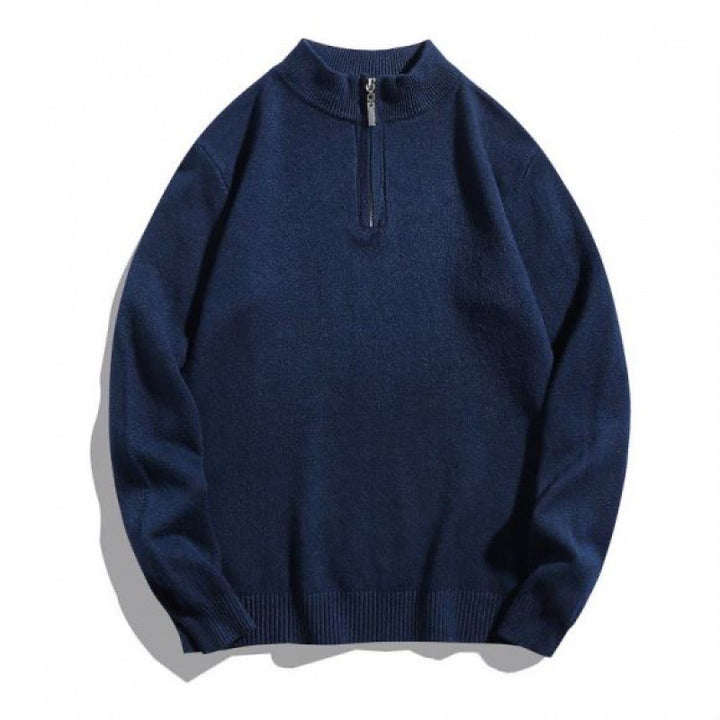 Herren gemütlicher Rollkragenpullover mit Reißverschluss Echoarchiv